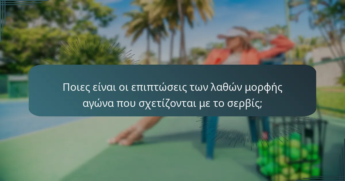 Ποιες είναι οι επιπτώσεις των λαθών μορφής αγώνα που σχετίζονται με το σερβίς;