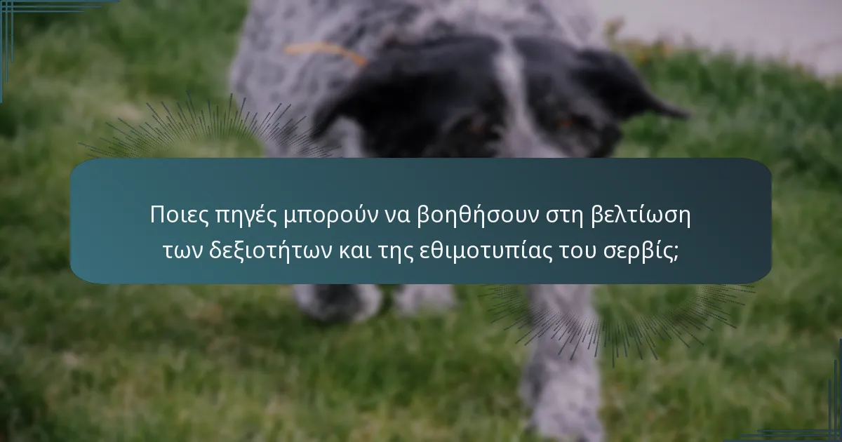 Ποιες πηγές μπορούν να βοηθήσουν στη βελτίωση των δεξιοτήτων και της εθιμοτυπίας του σερβίς;