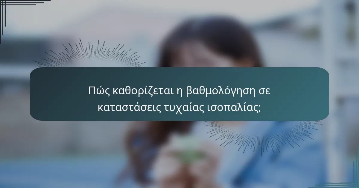 Πώς καθορίζεται η βαθμολόγηση σε καταστάσεις τυχαίας ισοπαλίας;